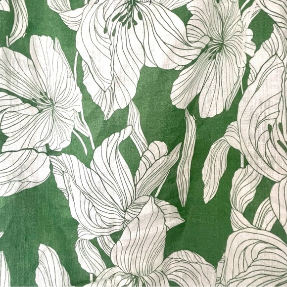 New TAHARI 100% Linen Floral Botanical Print Boho Lagenlook Blouse Shirt Top - Picture 4 of 5